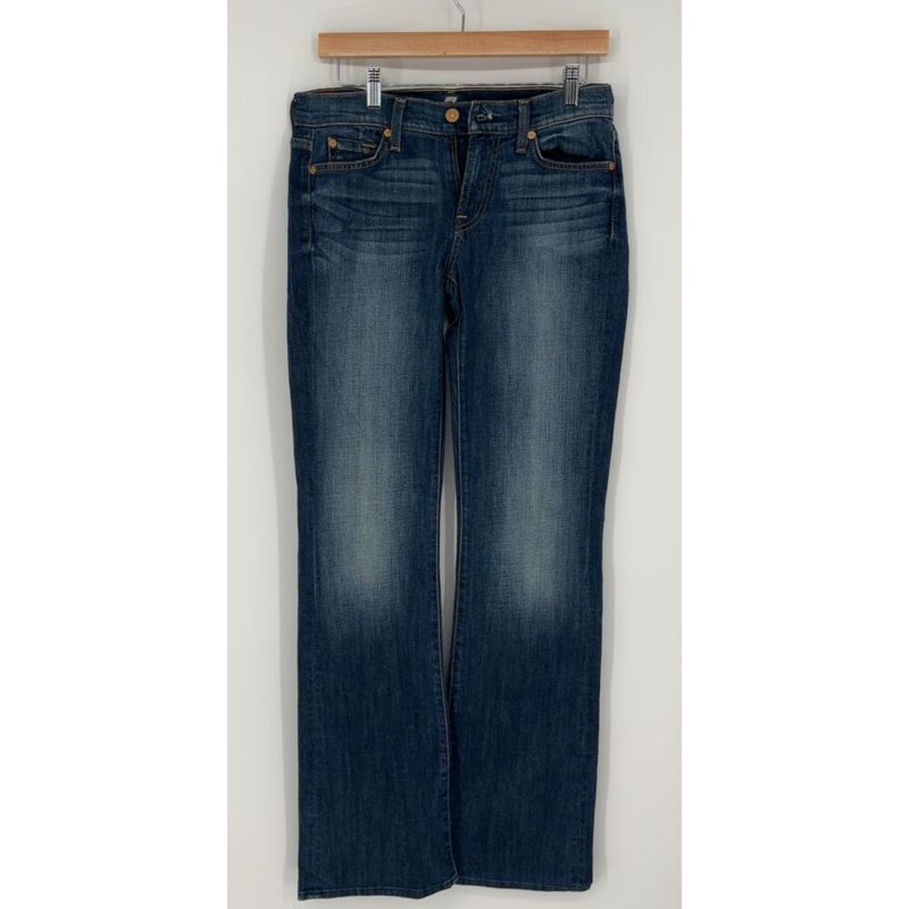 7 For All Mankind Original Bootcut Jeans Dark Wash Stretch Denim